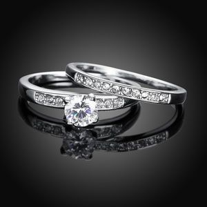 Beautiful CZ Diamond Engagement and Wedding Ring